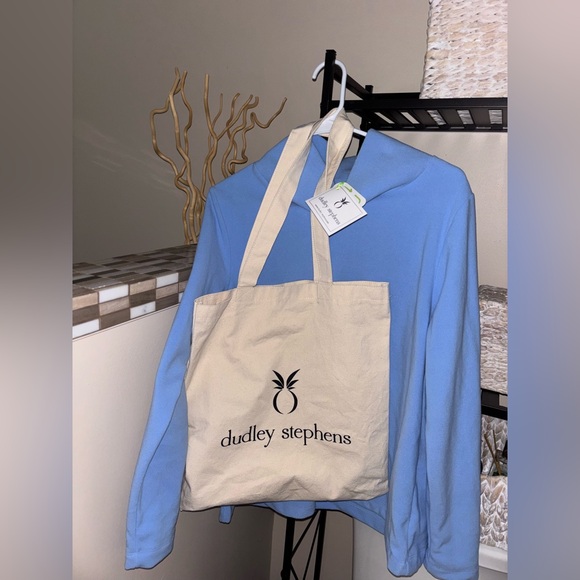 Dudley Stephens Greenpoint Turtleneck Periwinkle Blue Fleece Large New & W/Bag - Picture 2 of 11